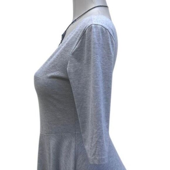 Sparkle & Fade Dress Women's Medium Gray Scoop Neck Fit & Flare Mini Skater - Picture 12 of 16